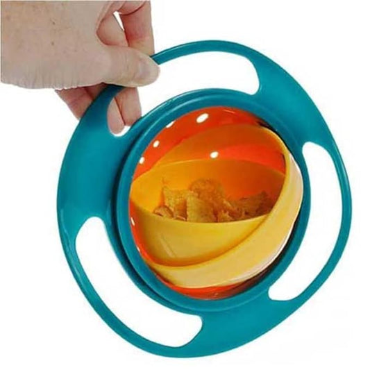 Portable Non-Spill Baby Bowl – 360° Rotating Snack Dish
