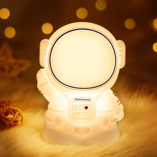 Cute Astronaut Silicone Night Lamp – 16-Color LED Light for Kids Room