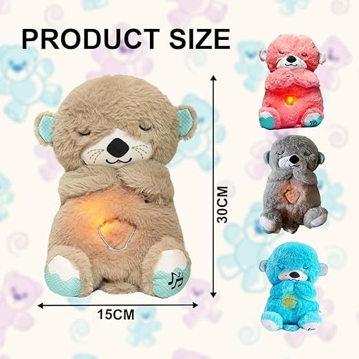 Breathing Plush Otter – Glowing Musical Sleep Toy for Babies & Kids