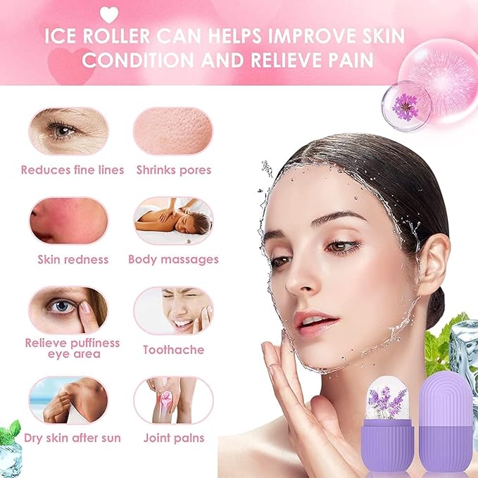 Ice Roller for Face | Reusable & Portable | Cold Therapy for Glowing Skin