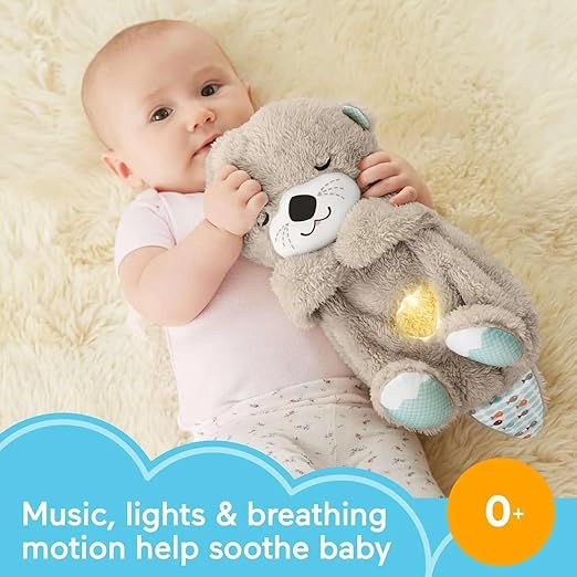 Breathing Plush Otter – Glowing Musical Sleep Toy for Babies & Kids