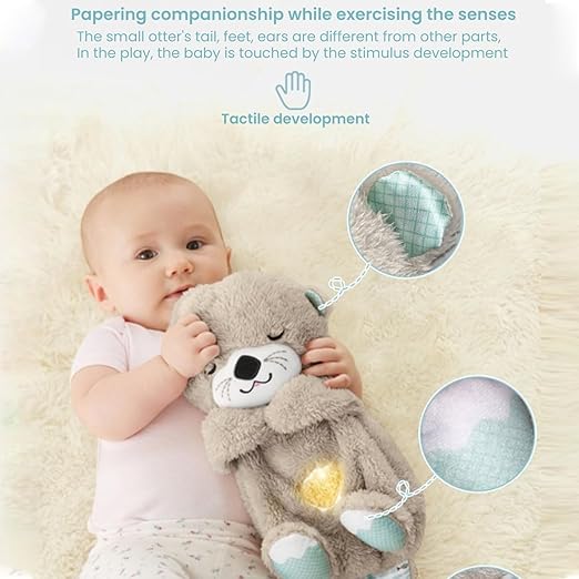 Breathing Plush Otter – Glowing Musical Sleep Toy for Babies & Kids