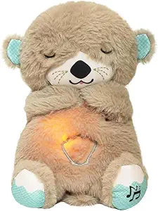 Breathing Plush Otter – Glowing Musical Sleep Toy for Babies & Kids