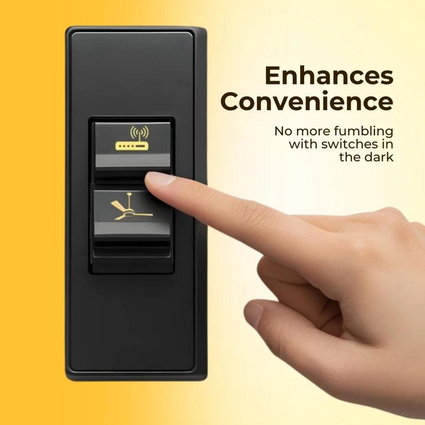 Gold Switch Stickers – Functional &amp; Stylish Wall Labels