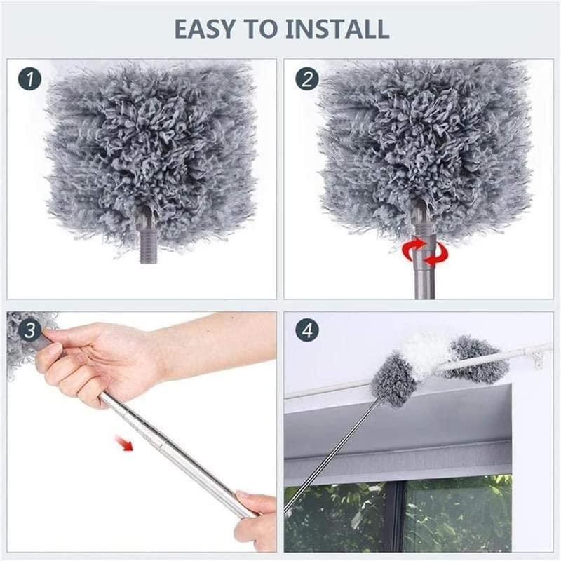 Cleaning Flexible Mop Duster with Long Rod – Quick Easy Dust Cleaning 🌬️