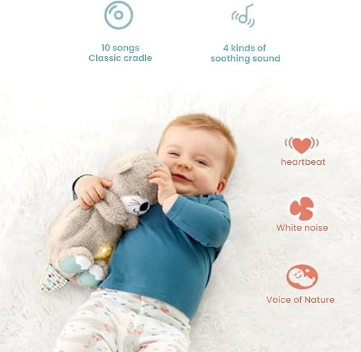 Breathing Plush Otter – Glowing Musical Sleep Toy for Babies & Kids