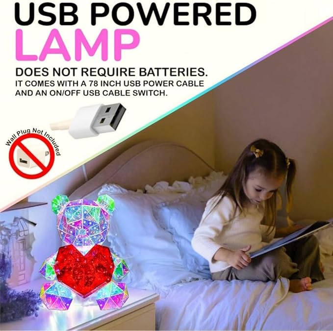 Glowing Teddy Bear Lamp – Cozy Light for Kids & Special Occasions
