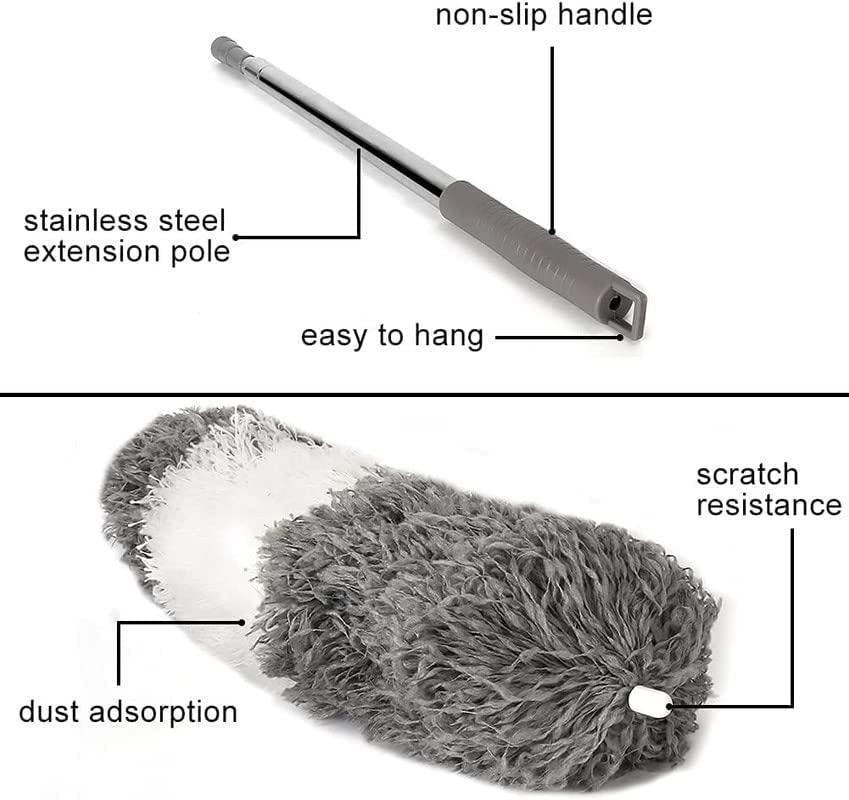 Cleaning Flexible Mop Duster with Long Rod – Quick Easy Dust Cleaning 🌬️