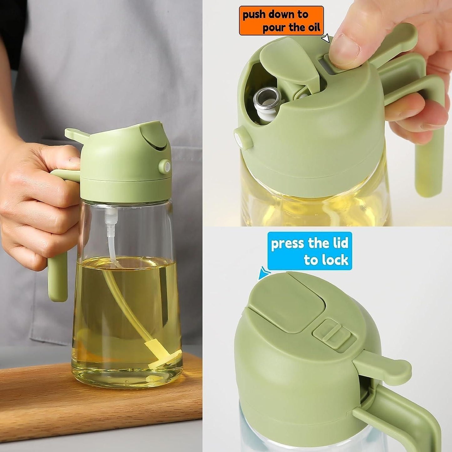Portable Sprayer Oil Dispenser (500ml) – Dual Function Spray &amp; Pour Design